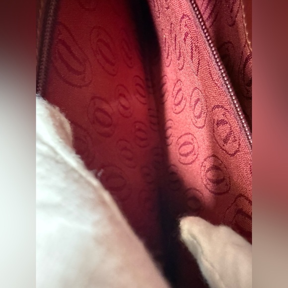 CARTIER Bordeaux Crossbody Bag, Soft Leather (saddle style bag) - Picture 12 of 14